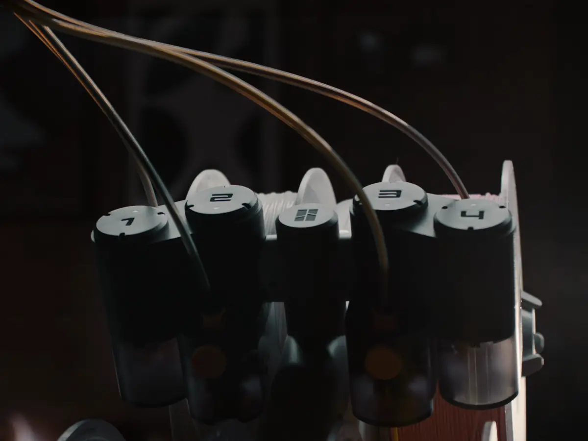 Подающие модули AMS lite с четырьмя трубками PTFE для Bambu Lab A1 Combo, кадр ролика производителя