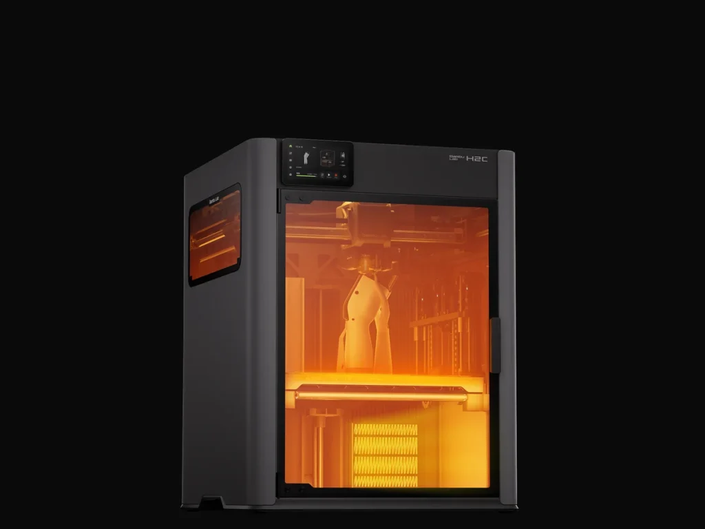 Закрытая камера с подогревом у Bambu Lab H2C Laser Full Combo 10W, рендер производителя
