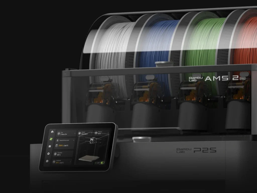 Система подачи AMS 2 Pro на Bambu Lab P2S Combo