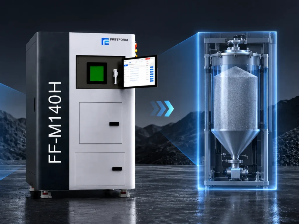 FastForm FF-M140H с внешним бункером порошка на 10 л, рендер FastForm