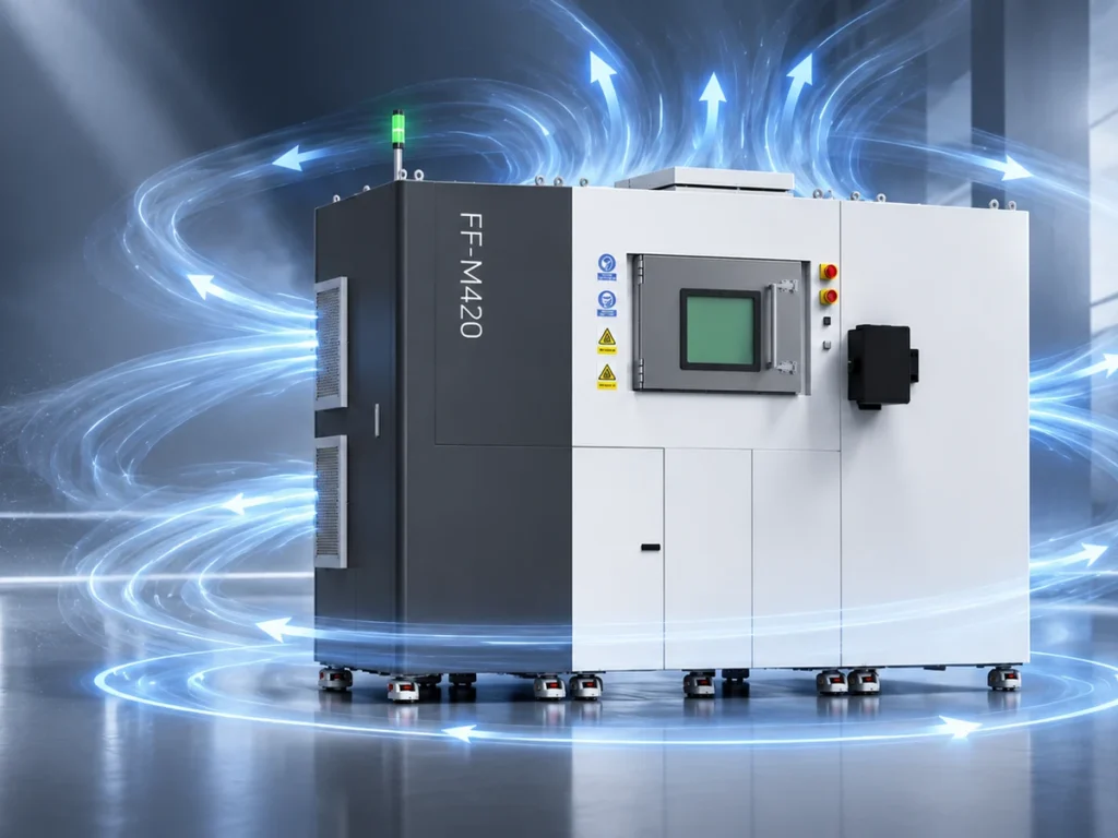 Газовый поток вокруг рабочей камеры FastForm FF-M420 и FF-M420Q, рендер FastForm