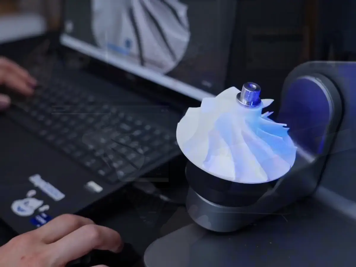 Крыльчатка на трёхосевом столе - Shining 3D AutoScan Inspec2