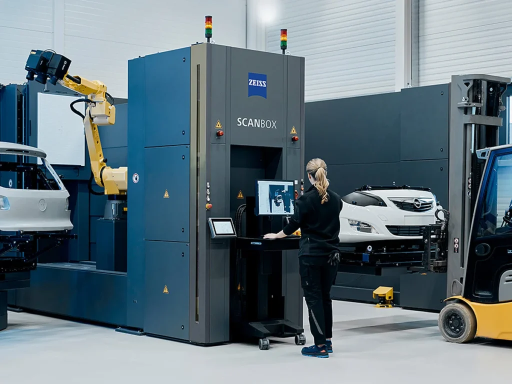 Загрузка во время измерения - ZEISS ScanBox Series 6